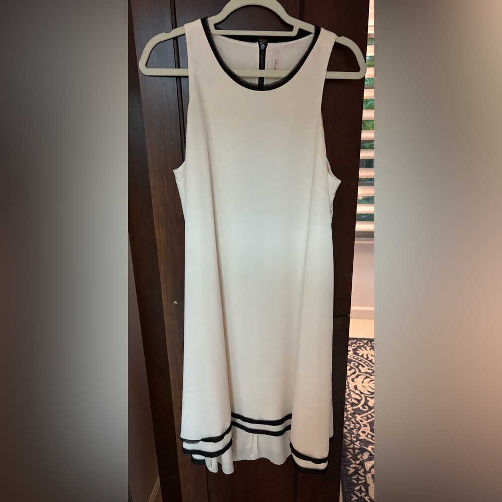 RACHEL Rachel Roy Cream and Black High low cocktail dress